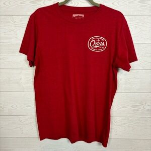 ORVIS RED LOGO LABEL TEE SHORT SLEEVE SIZE MEDIUM